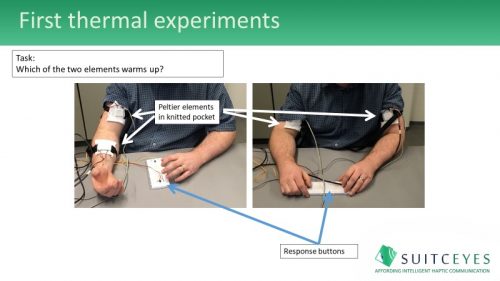 First thermal experiments: which peltier element warms up?