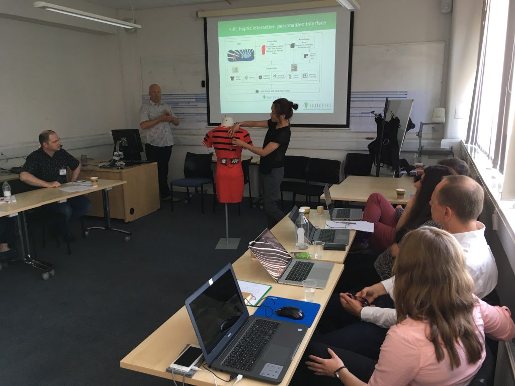 Demonstration of prototype of the red dress