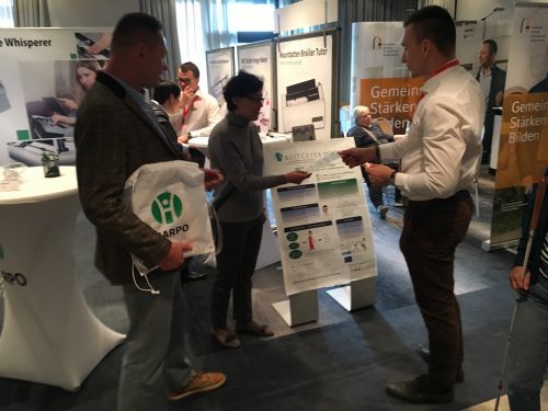 Promotion of SUITCEYES at the booth of Harpo 