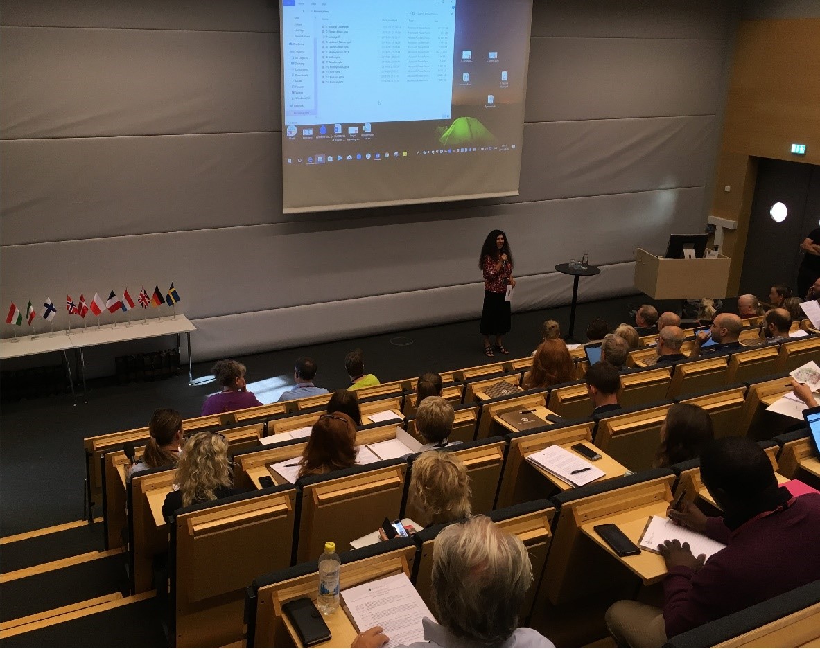 Photo of Suitceyes symposium presentation hall